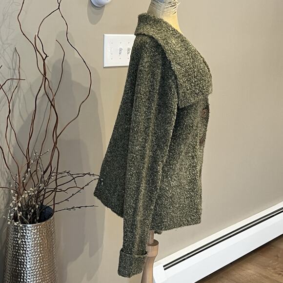 Celina Yang Cardigan Women Medium Green Chunky Knit Sailor Goblincore Grunge 90s - Picture 3 of 8